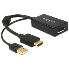 DeLock Adapter HDMI-A male > Displayport 1.2 female Black