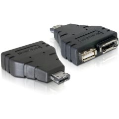 DeLock Adapter Power-over-eSATA > 1x eSATA and 1x USB