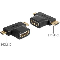 DeLock Adapter HDMI-A female > HDMI-C + HDMI-D male