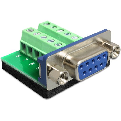 DeLock Adapter Sub-D 9 pin female > Terminal block 10 pin