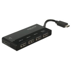   DeLock External USB 3.1 Gen 1 Hub USB Type-C > 4xUSB Type-A + 1xUSB Type-C PD