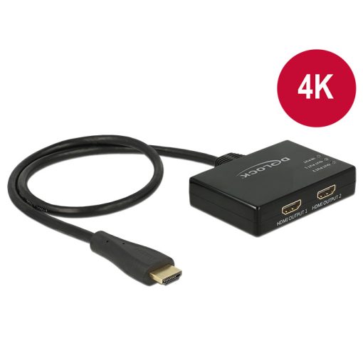 DeLock HDMI Splitter 1x HDMI in > 2x HDMI out 4K