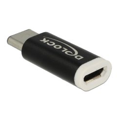   DeLock Adapter USB 2.0 Micro-B female > USB Type-C 2.0 male Black