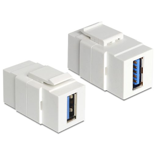 DeLock Keystone module USB 3.0 A female > USB 3.0 A female White