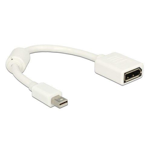 DeLock Adapter mini Displayport 1.2 male > Displayport female 4K White