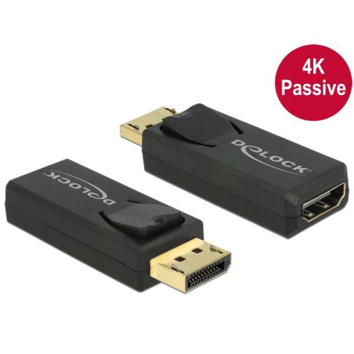 DeLock Adapter Displayport 1.2 male > HDMI female 4K Passive Black