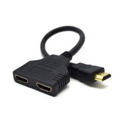 Gembird HDMI Dual port Passive Cable adapter Black