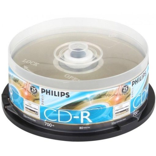 Philips CD-R 80 52x 25db/henger nyomtatható