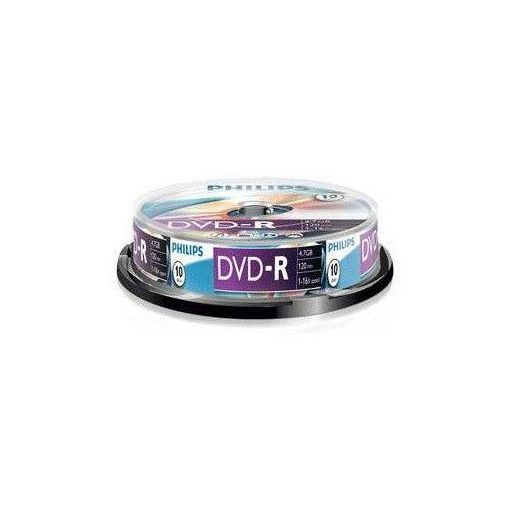 Philips DVD-R 4,7Gb 16x Hengeres 10db/csomag (10-es címke)