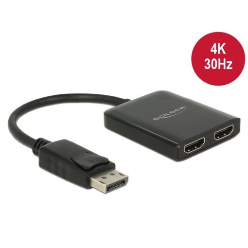 DeLock Displayport 1.2 Splitter 1 x Displayport in > 2x HDMI out 4K 30Hz