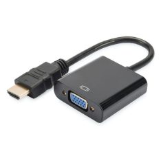   Digitus DA-70461 HDMI to VGA converter adapter Typ A - VGA (D-Sub) connector 3,5mm audio jack Black