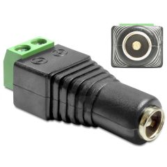   DeLock Adapter DC 5.5 x 2.5mm female > Terminal Block 2pin