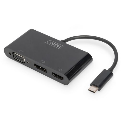 Digitus USB-C Triple Display Adapter, 4K/60Hz Black