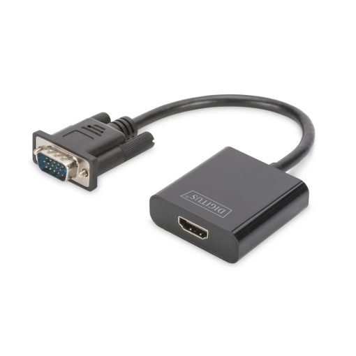 Digitus VGA to HDMI Converter + Audio (3.5mm) Black