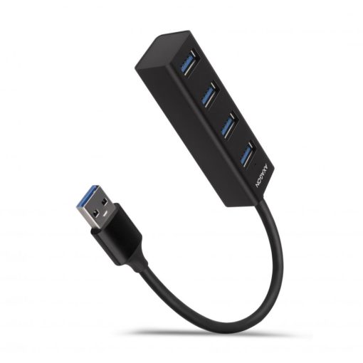 AXAGON HUE-M1A SuperSpeed USB-A Mini Hub 4-Portos USB3.2 HUB Metal black