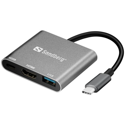 Sandberg USB-C Mini Dock HDMI+USB Gray