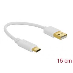 DeLock USB Charging Cable Type-A to USB Type-C 15cm Whte