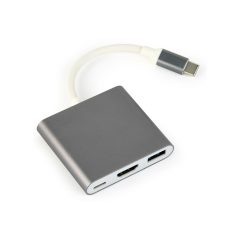   Gembird A-CM-HDMIF-02-SG USB Type-C 3-in-1 Multi-Port Adapter Space Grey