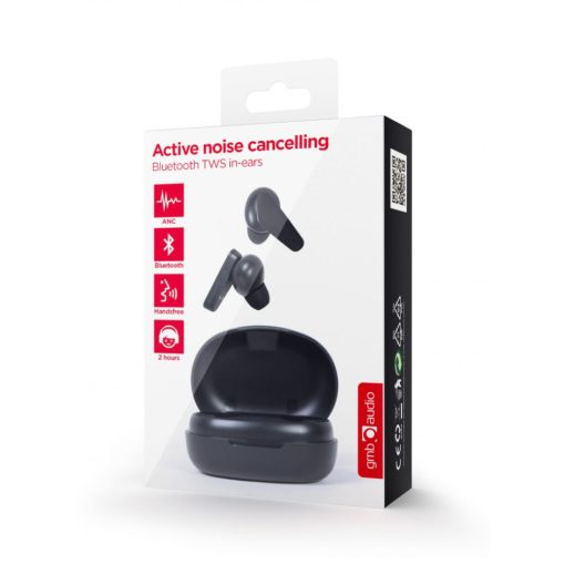 Gembird Active Noise Cancelling Bluetooth TWS Headset Black