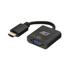   ACT AC7535 HDMI-A male to VGA female adapter with audio Black