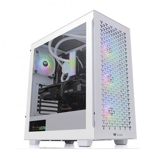 Thermaltake V350 TG ARGB Air Snow Tempered Glass White