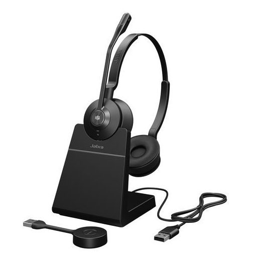 Jabra Engage 55 MS Teams Stereo Headset + Charging Station Black