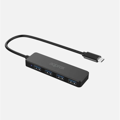 Approx 4 Port USB 3.0 HUB to Type C Black