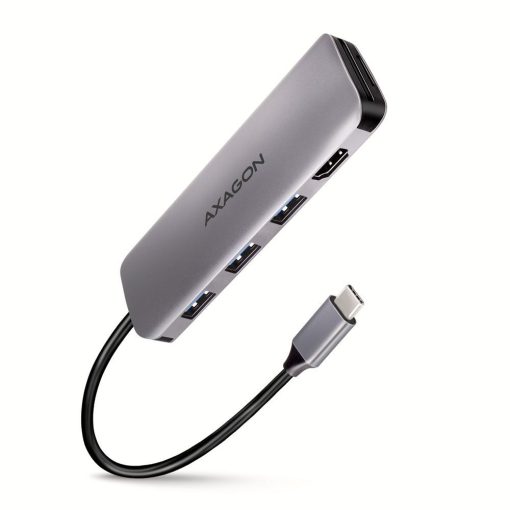 AXAGON HMC-HCR3A SuperSpeed USB-C COMBO 5in1 hub Grey