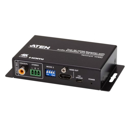 ATEN VC882-AT-G True 4K HDMI Repeater with Audio Embedder and De-Embedder