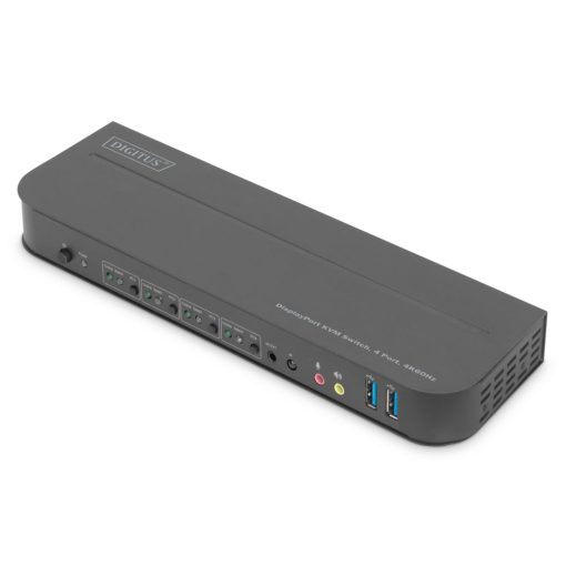 Digitus KVM Switch, 4-Port, 4K60Hz, 4x DP in, 1x DP/HDMI out