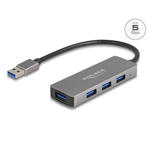 DeLock 4-portos USB3.2 HUB Silver