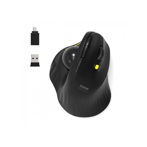 Port Designs Bluetooth Wireless Ergonomic Mouse Black