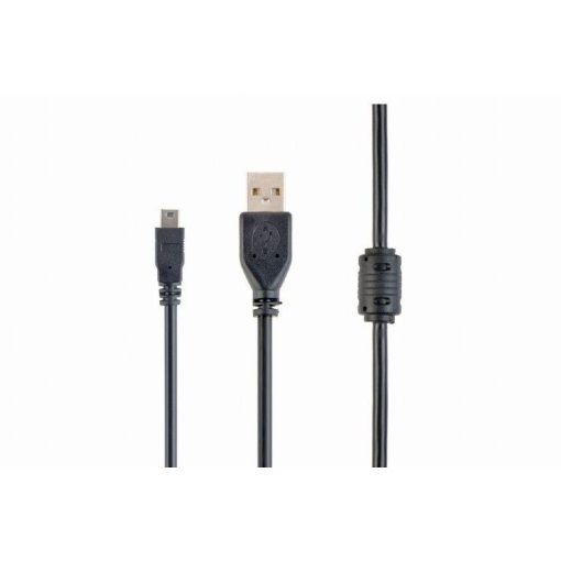 Gembird CCF-USB2-AM5P-6 USB 2.0 A- MINI 5PM cable with ferrite core 1,8m Black