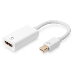   Digitus DisplayPort adapter cable mini DP - HDMI type A M/F 0,2m White