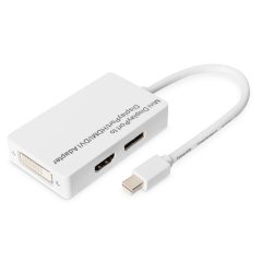   Digitus Mini DisplayPort Adapter/Converter Mini DP to DisplayPort HDMI+DVI 0,2m White