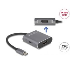   DeLock USB Type-C Splitter (DP Alt Mode) to 1xHDMI + 1xDisplayPort MST with USB Type-C PD