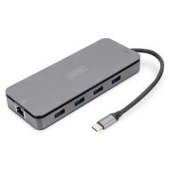   Digitus 11-Port USB-C Docking Station with SSD Enclosure Grey