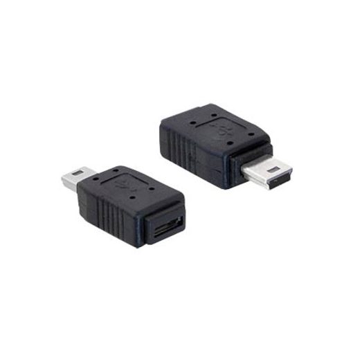 DeLock Adapter USB mini male > USB micro-A+B female Black