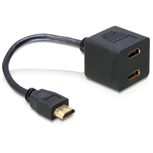 DeLock Adapter HDMI male to 2x HDMI female