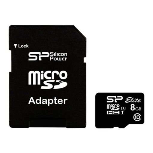 Silicon Power 8GB microSDHC Elite Class 10 UHS-I + adapterrel