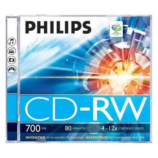 Philips CD-RW 80 12x vastag tok 1db/cs (1-es címke)