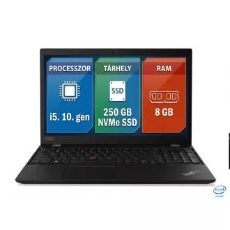 Lenovo ThinkPad T15 G1 üzleti laptop magyar nyelvű billentyűzettel és 15,6 colos Full HD kijelzővel